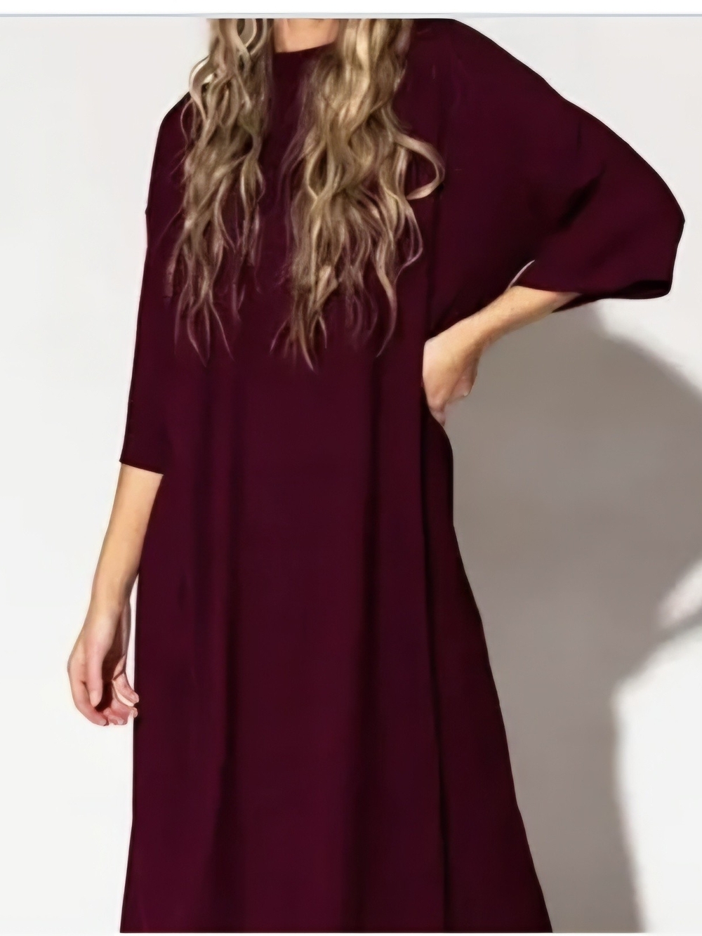 Dressed in LALA Burgundy Midi Dress